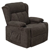 Lusio Brown Power Motion Recliner w/Lift & Cup Holder