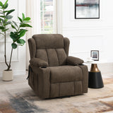 Lusio Brown Power Motion Recliner w/Lift & Cup Holder