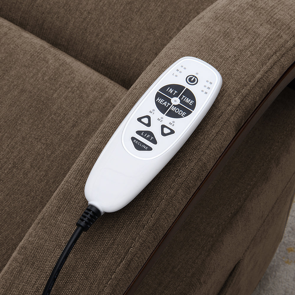 Kayla Chocolate Power Recliner w/Lift & Heating & Massage