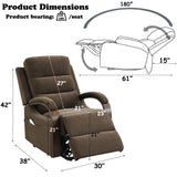 Kayla Chocolate Power Recliner w/Lift & Heating & Massage