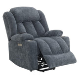Omarion Blue Power Recliner w/ Lift, Heating & Massage