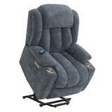 Omarion Blue Power Recliner w/ Lift, Heating & Massage
