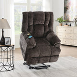 Pacay Brown Power Recliner w/ Lift, Heating & Massage