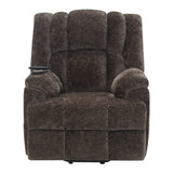 Pacay Brown Power Recliner w/ Lift, Heating & Massage