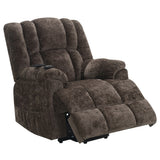 Pacay Brown Power Recliner w/ Lift, Heating & Massage