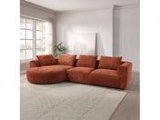 Aceso Brown Sectional Sofa W/4 Pillows - Ornate Home