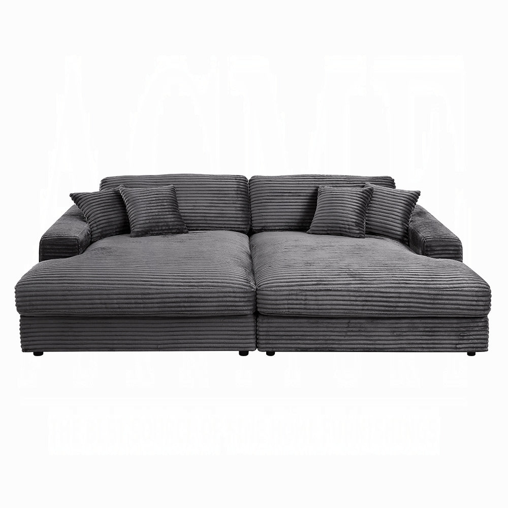 Cuddler Dark Gray Mega Double Chaise Lounger - Ornate Home