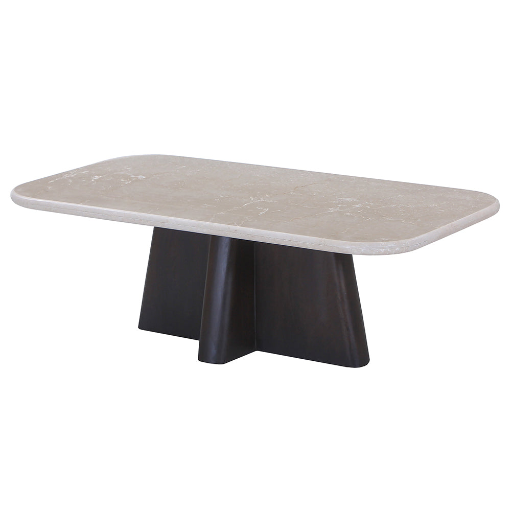 Jacory BottIcino Natural Marble Top/ Espresso Coffee Table