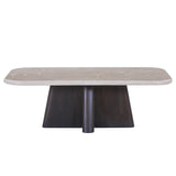 Jacory BottIcino Natural Marble Top/ Espresso Coffee Table