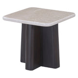 Jacory BottIcino Natural Marble Top/ Espresso End Table