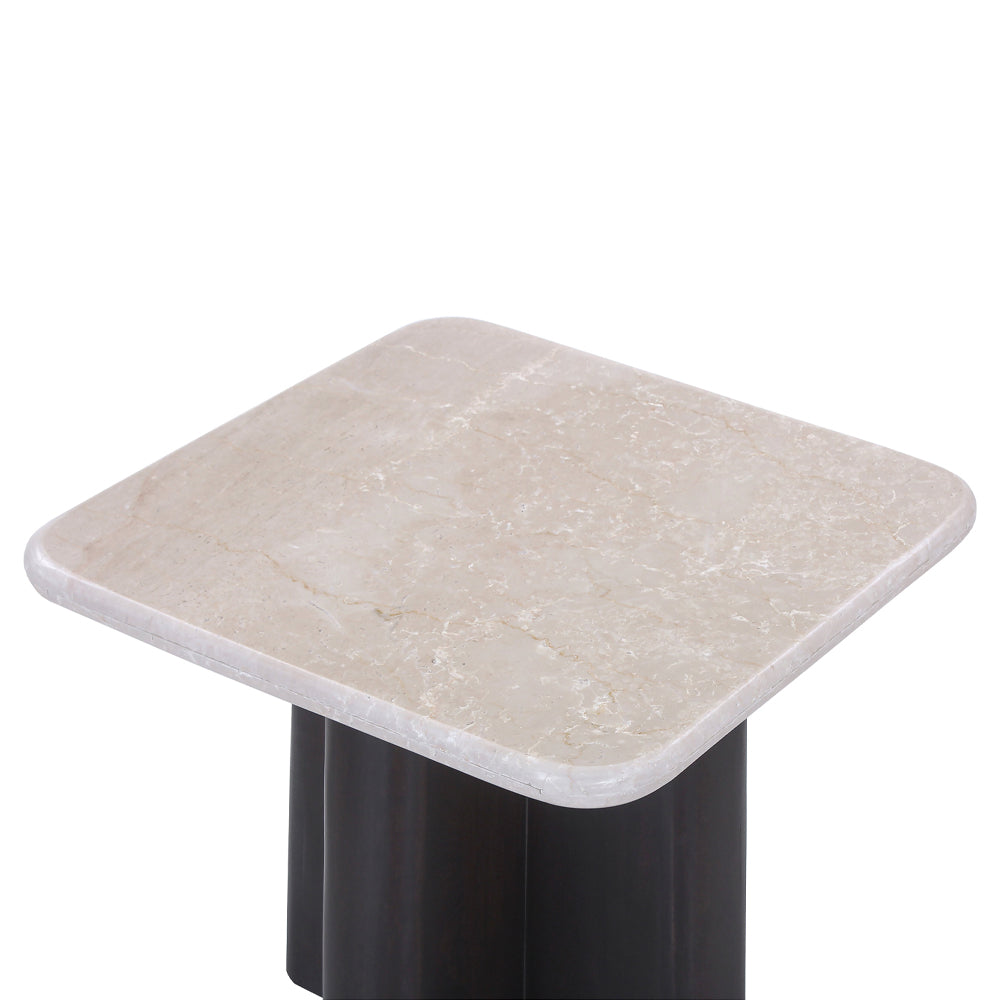 Jacory BottIcino Natural Marble Top/ Espresso End Table