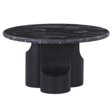 Kinton Natural Marble Top/ Black Mercana Coffee Table