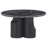 Kinton Natural Marble Top/ Black Mercana Coffee Table