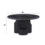Kinton Natural Marble Top/ Black Mercana Coffee Table