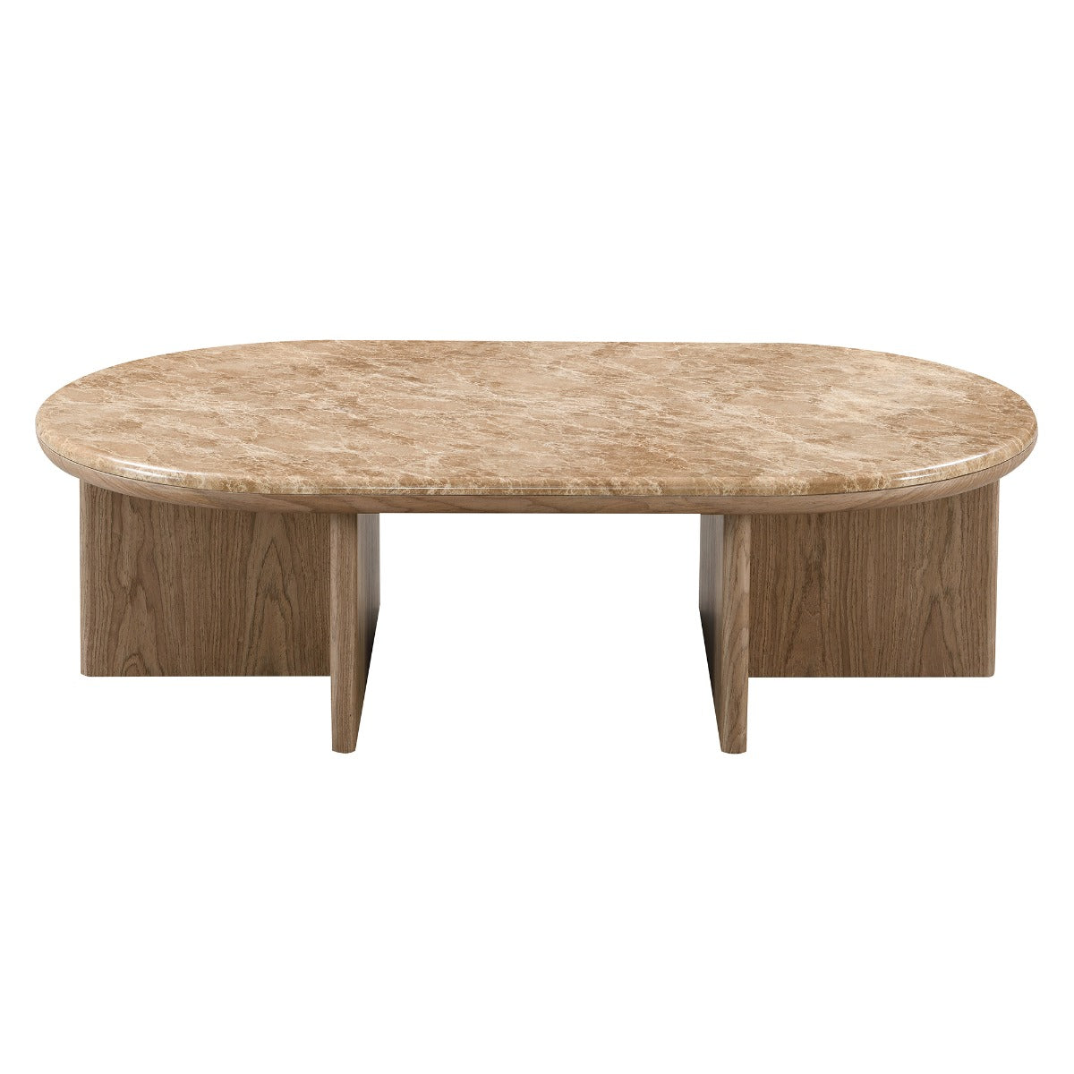 Markku Natural Marble/Oak Coffee Table