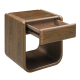 Lanza Dark Walnut End Table w/Drawer