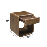 Lanza Dark Walnut End Table w/Drawer