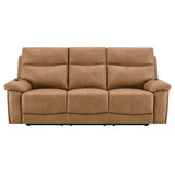 Chavis Brown Power Motion Sofa w/USB & Power Headrest
