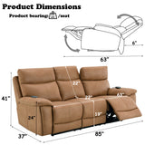 Chavis Brown Power Motion Sofa w/USB & Power Headrest