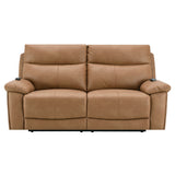Chavis Brown Power Motion Loveseat w/USB & Power Headrest