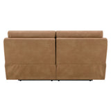 Chavis Brown Power Motion Loveseat w/USB & Power Headrest