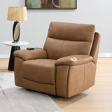 Chavis Brown Power Motion Recliner w/USB & Power Headrest
