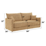 Cadie Mocha Sofa w/ Full-Size Sleeper & 2 Pillows