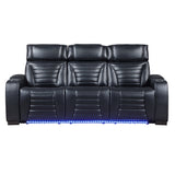 Ephron Black Power Motion Sofa w/ Dropdown Table