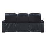 Ephron Black Power Motion Sofa w/ Dropdown Table