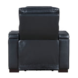 Ephron Black Power Motion Recliner W/Power Headrest & LED
