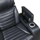 Ephron Black Power Motion Recliner W/Power Headrest & LED