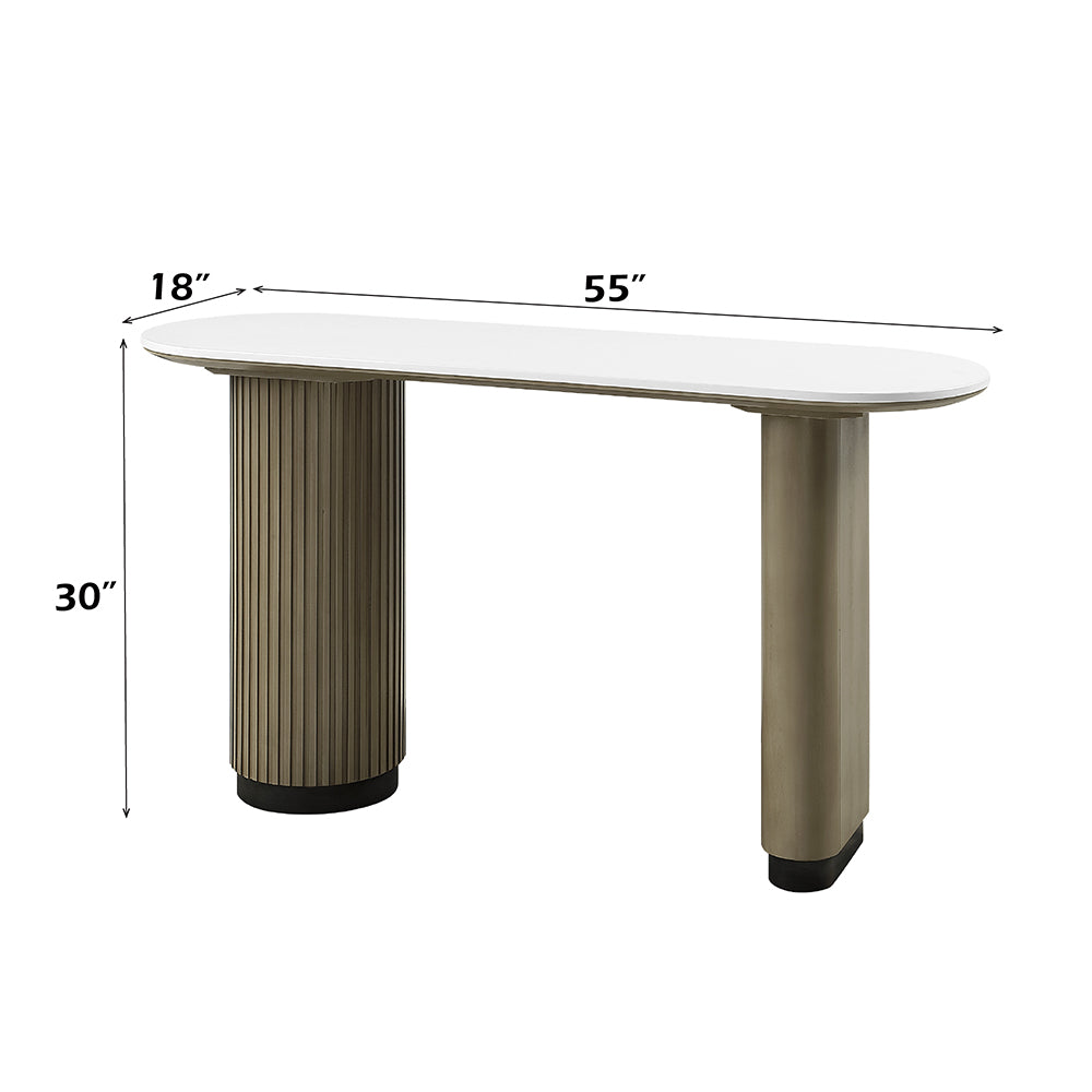 Clayten Engineering Top/Light Oak Sofa Table w/Engineering Top