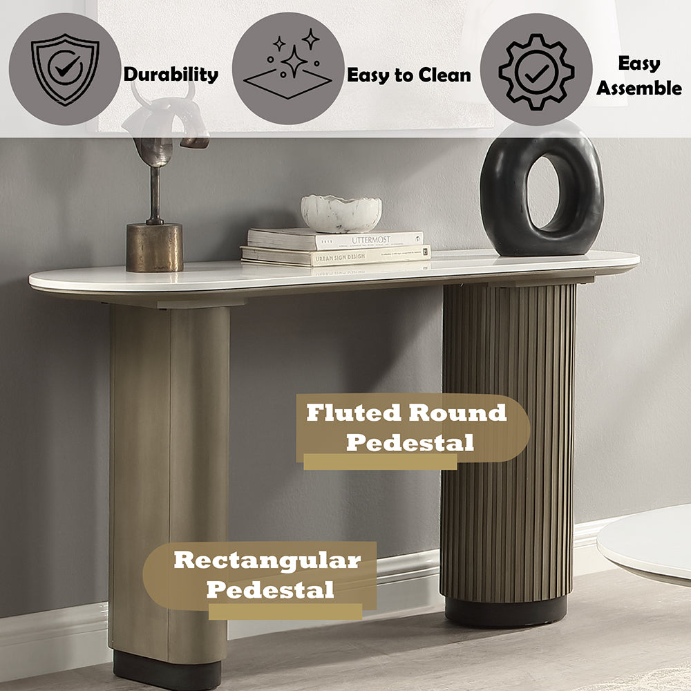 Clayten Engineering Top/Light Oak Sofa Table w/Engineering Top