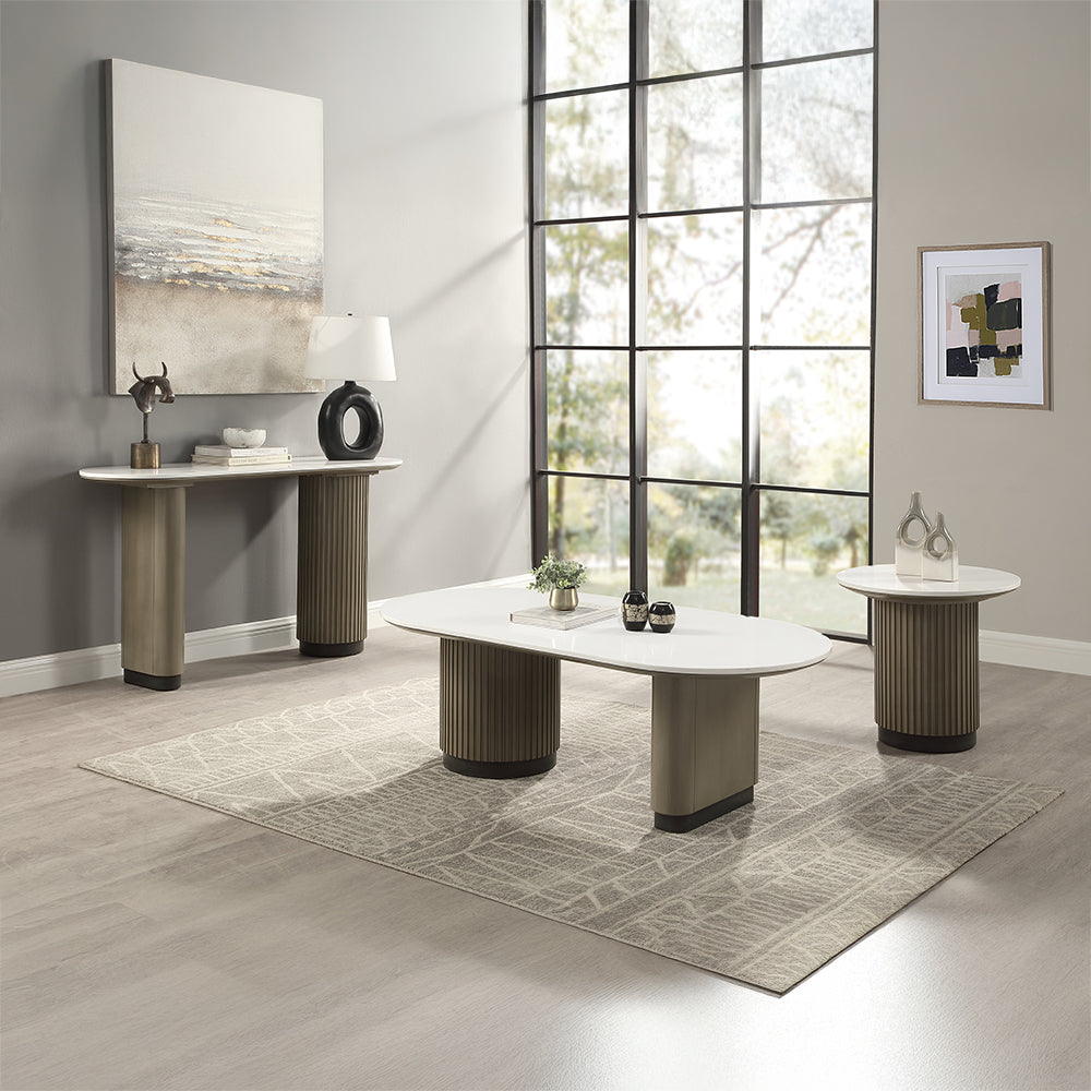 Clayten Engineering Top/Light Oak Sofa Table w/Engineering Top
