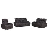 Wendell Dark Gray Microfiber Power Motion Recliner w/Storage,USB & LED