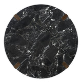 Estella Black/Walnut Coffee Table w/Marble Top