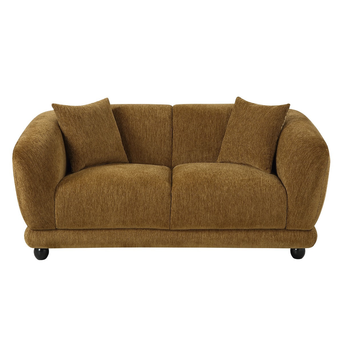 Lennox Brown Loveseat W/2 Pillows