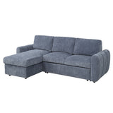 Nuriel Blue Reversible Sectional Sofa W/Sleeper & Storage