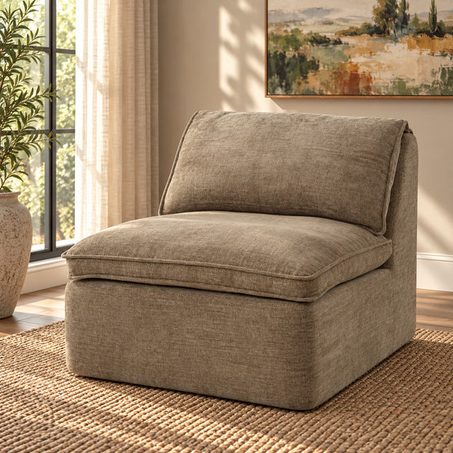 Almano Brown Modular - Armless Chair