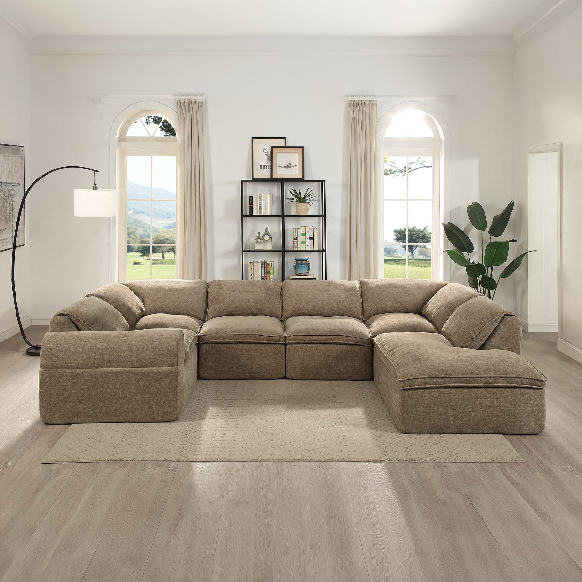 Almano Brown Modular - Armless Chair