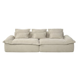 Jesse Beige Oversized Sofa W/6 Pillows