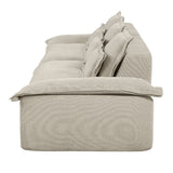 Jesse Beige Oversized Sofa W/6 Pillows