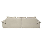 Jesse Beige Oversized Sofa W/6 Pillows