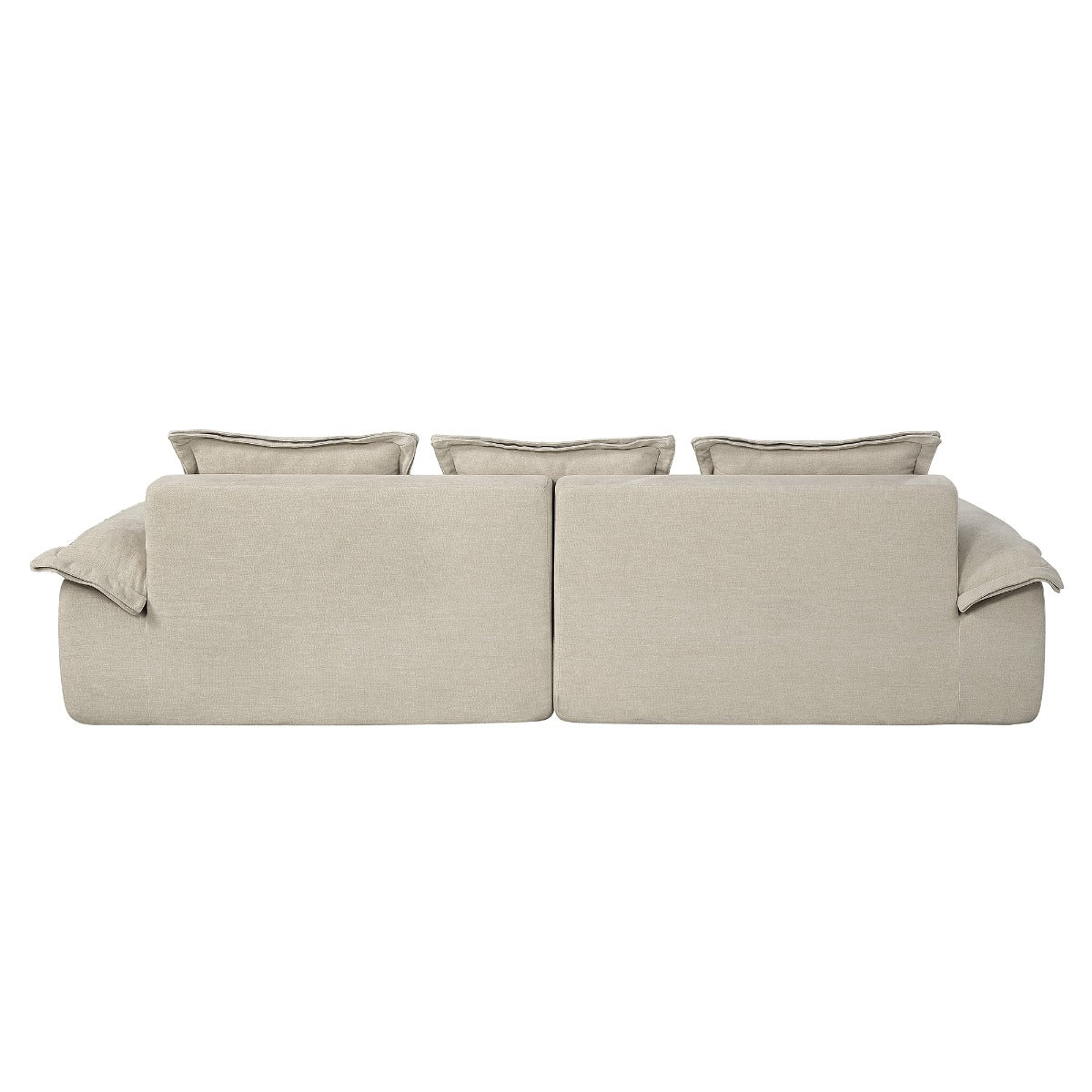 Jesse Beige Oversized Sofa W/6 Pillows