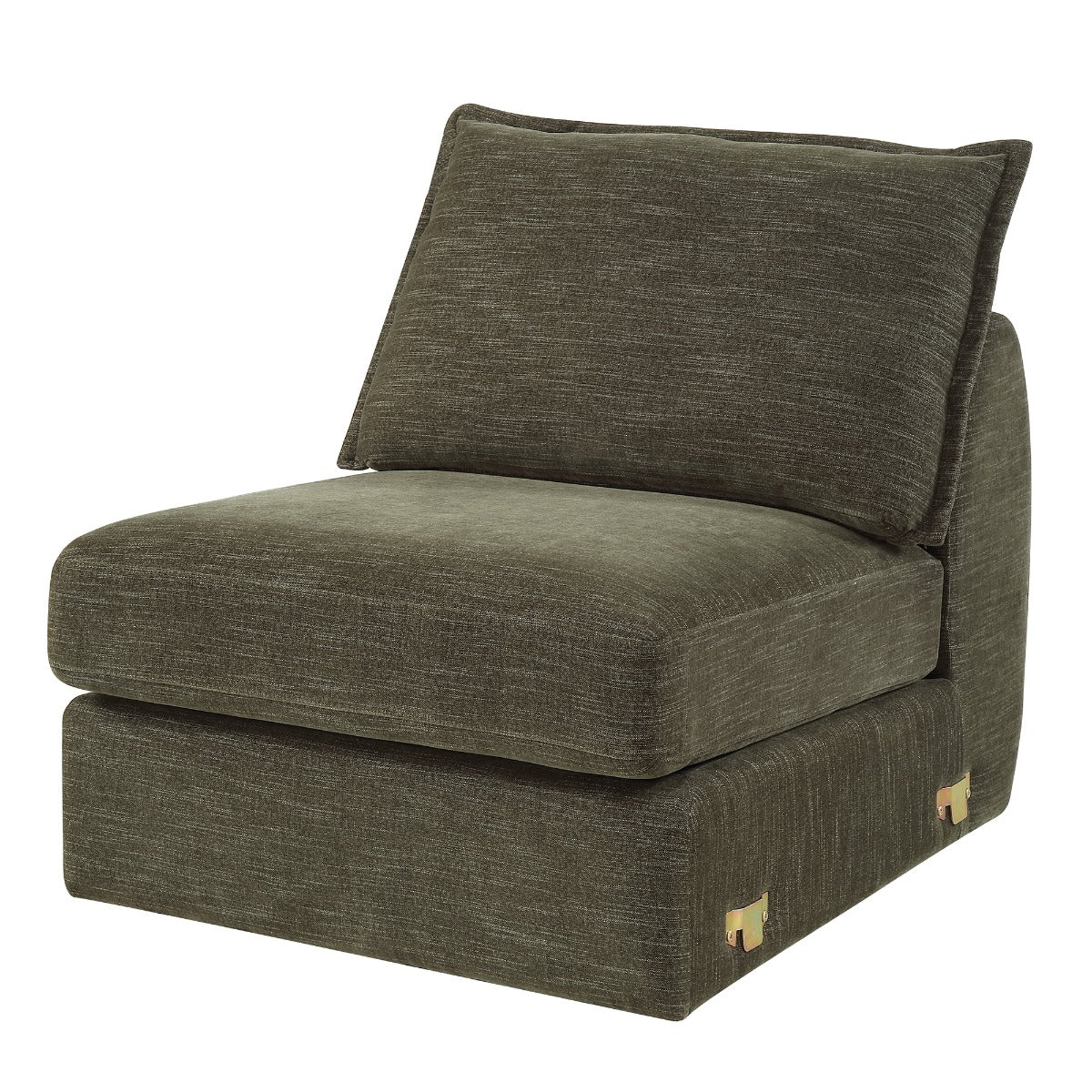 Leighton Green Modular - Armless Chair W/1 Pillow