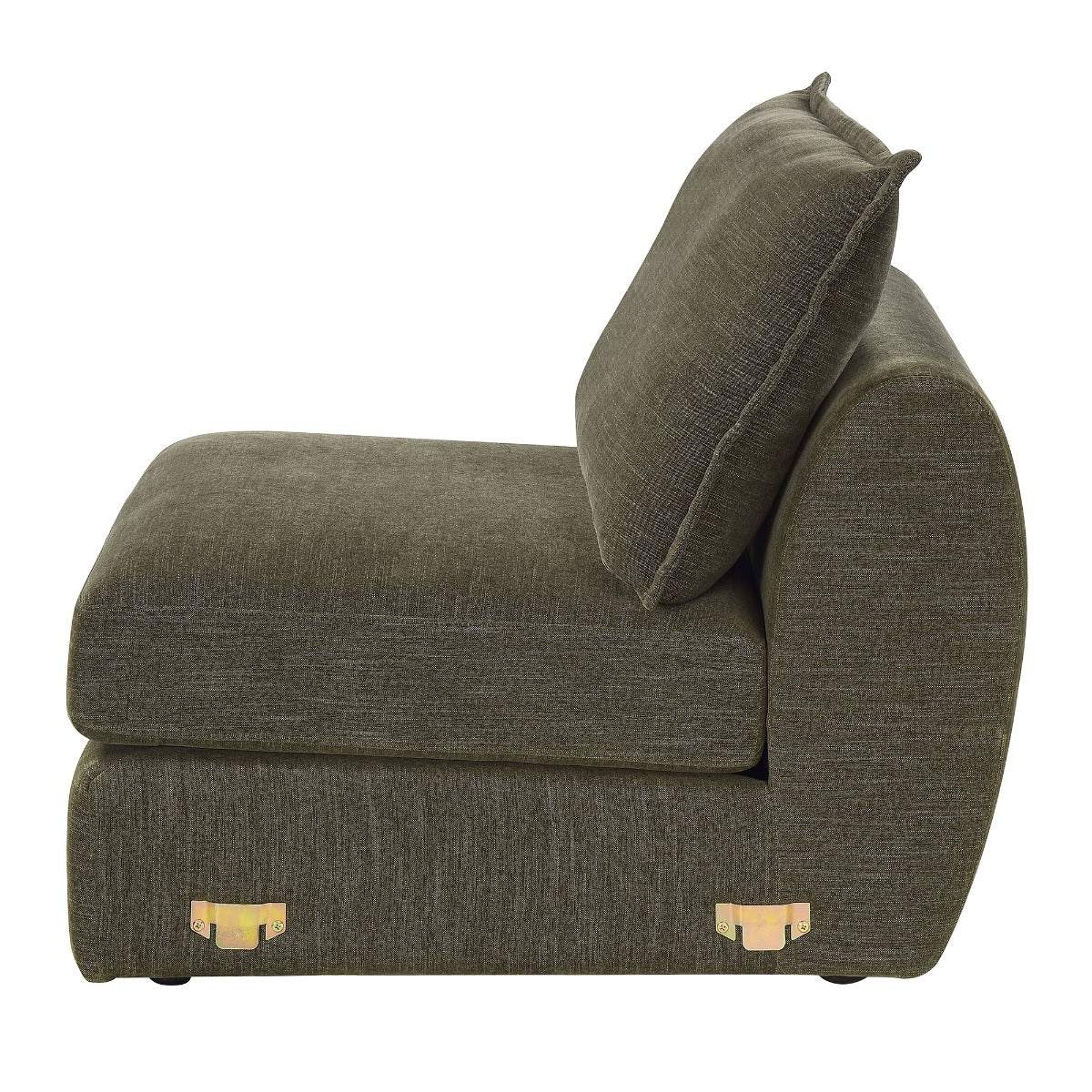 Leighton Green Modular - Armless Chair W/1 Pillow