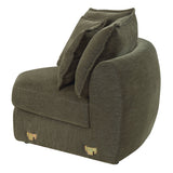 Leighton Green Modular - Wedge W/4 Pillows