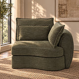 Leighton Green Modular - Right Facing Arm Chair W/3 Pillows