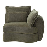 Leighton Green Modular - Right Facing Arm Chair W/3 Pillows