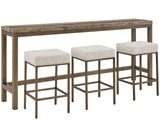Birchaven Dark Gray/Smoked Gold/Yukon Sand Console w/ Stools